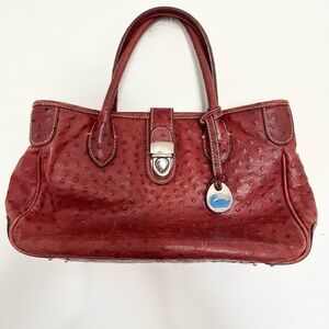 DOONEY AND BOURKE red raised polka dot handbag leather